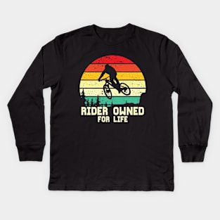 Rider owned for life vintage Kids Long Sleeve T-Shirt